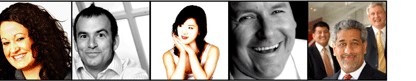 portrait photographs of business men and women